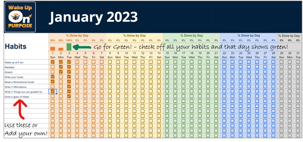 On Purpose Habit Tracker